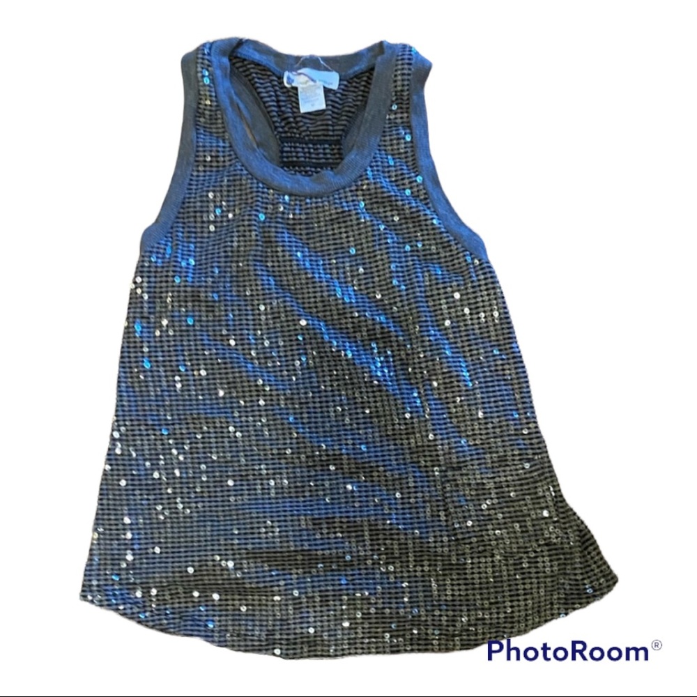 Imaginary Voyage sequined striped tank top